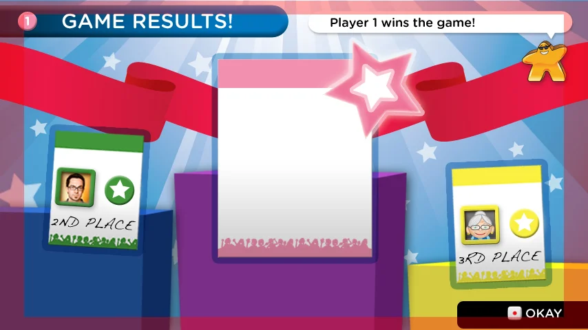 video game UI with Meeple