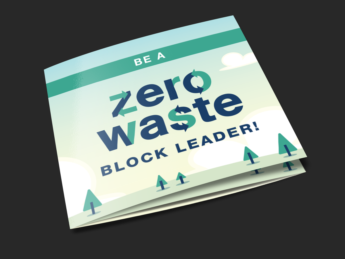 Be a Zero Waste Block Leader — brochure front