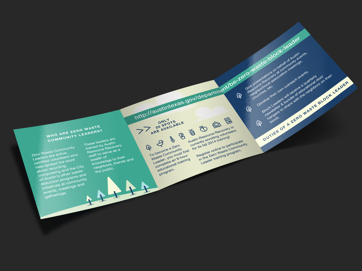 Be a Zero Waste Block Leader — brochure inside spread