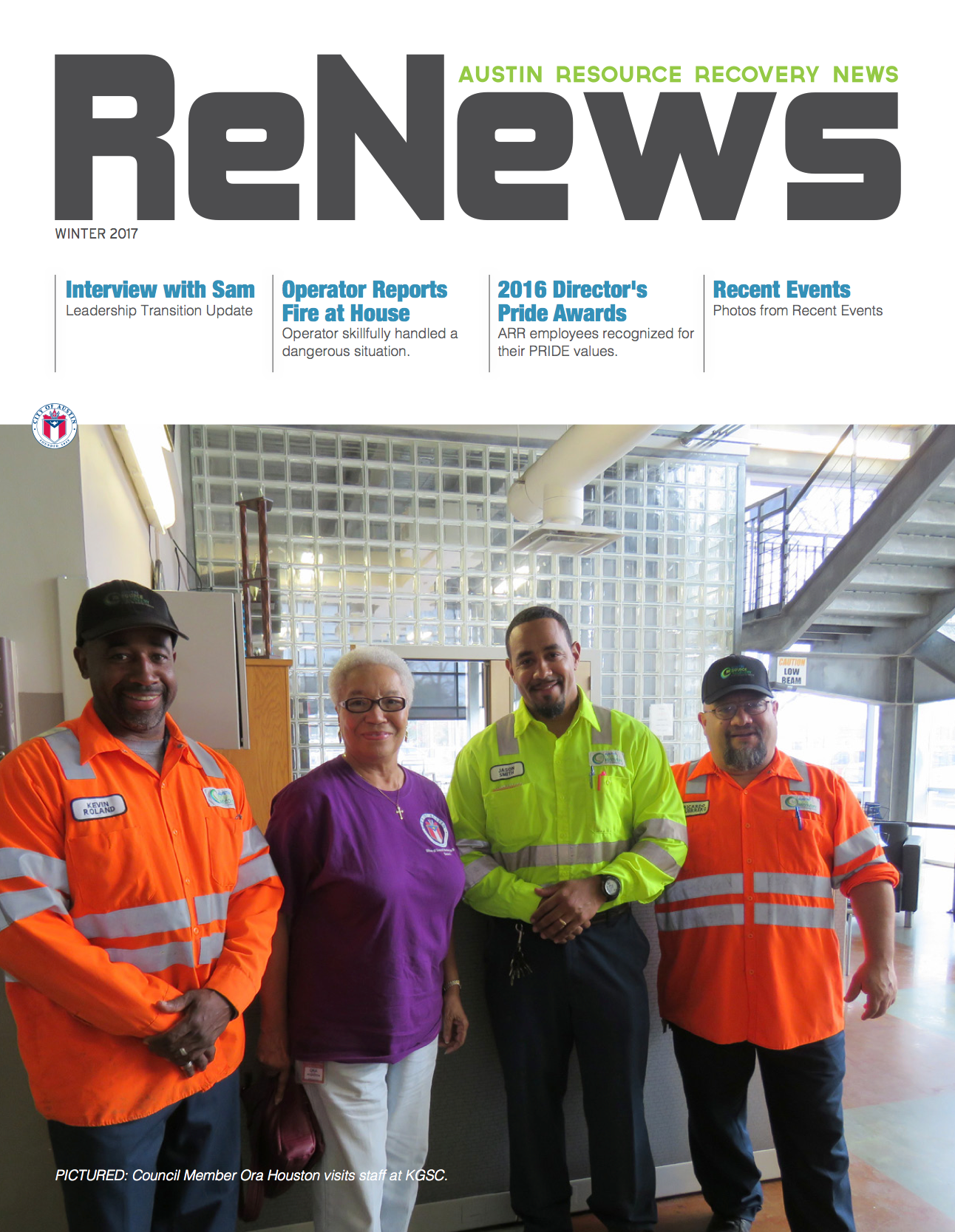 ReNews Magazine — quarterly employee newsletter spreads