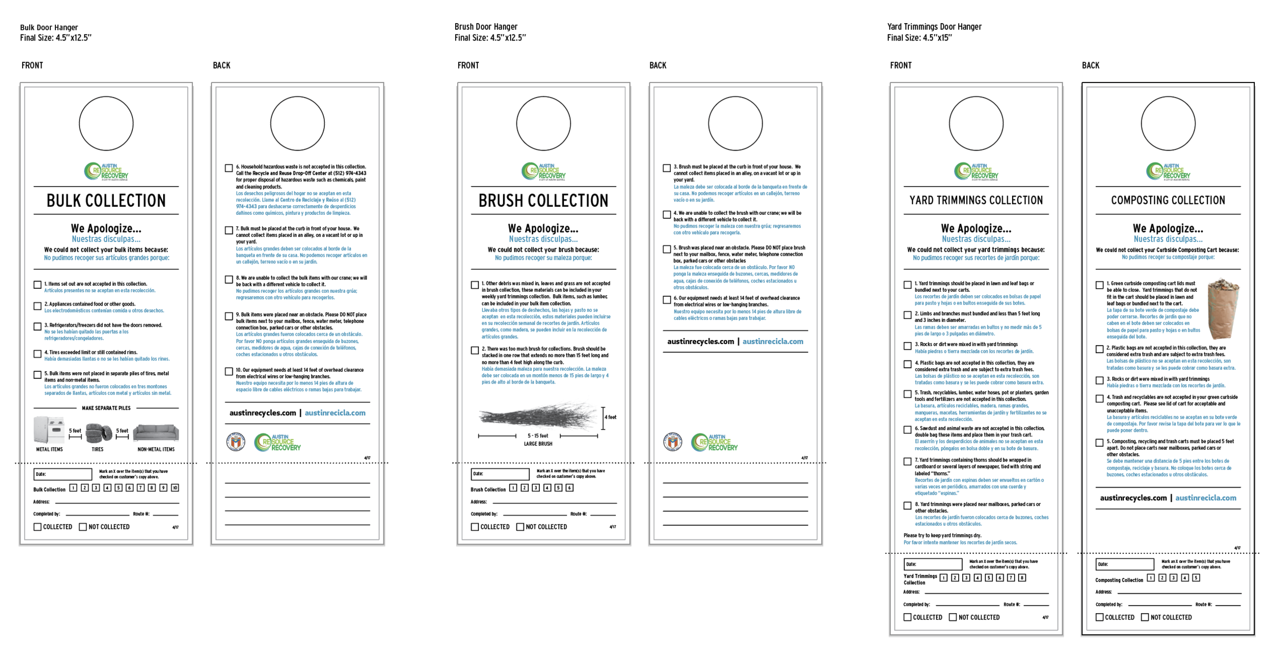 Door hangers — production print files