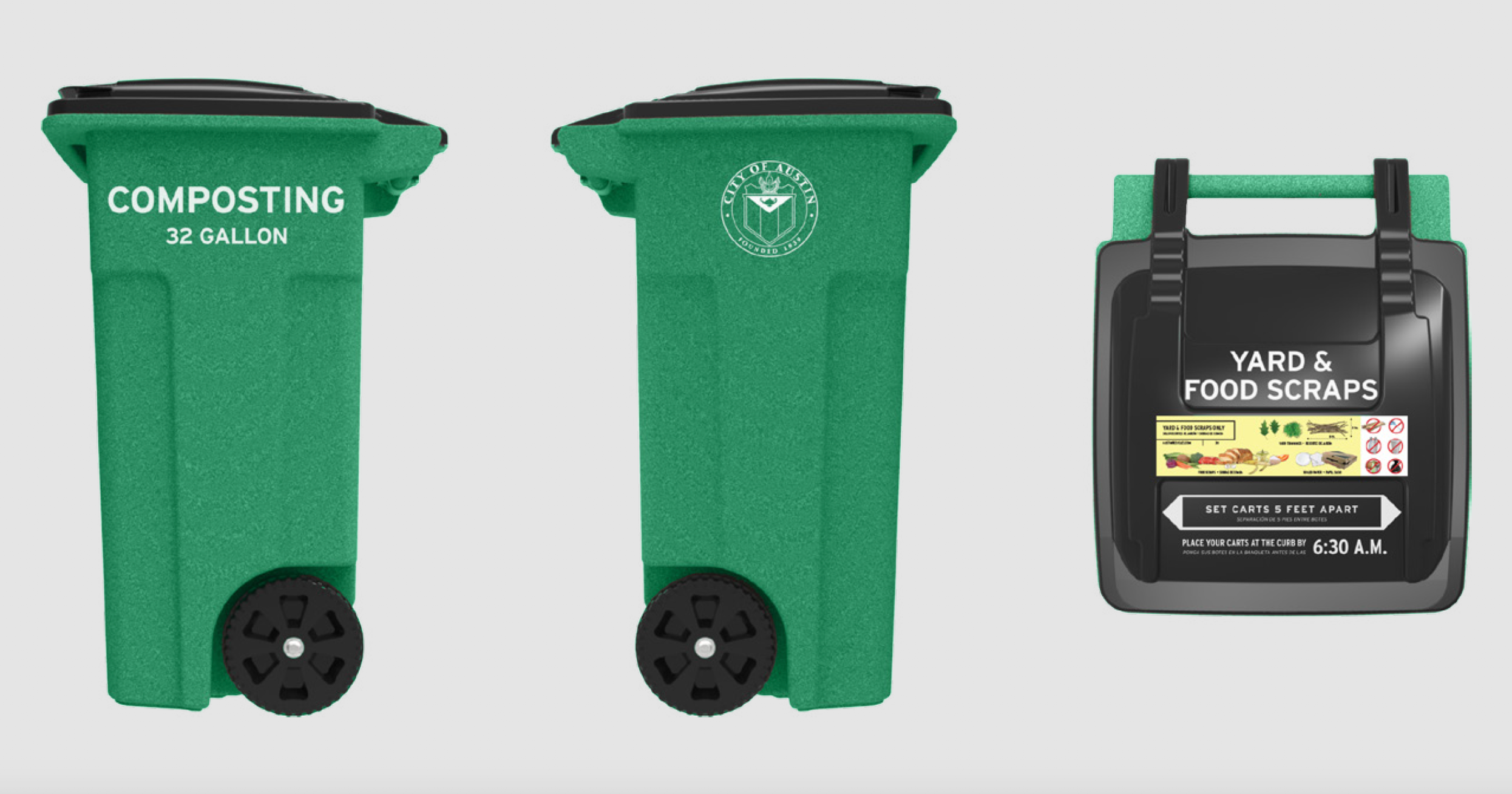 Composting cart label