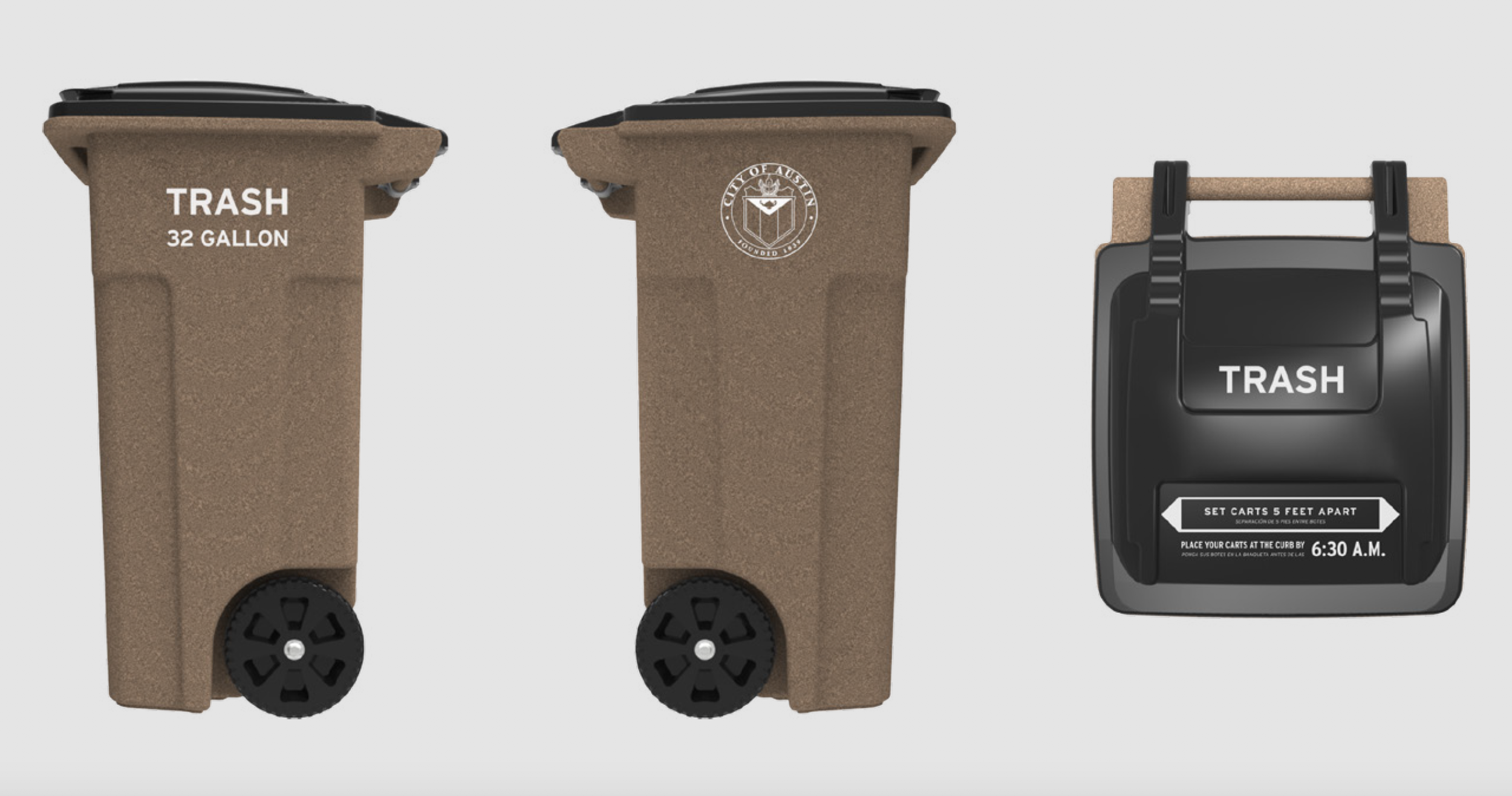 Trash cart label